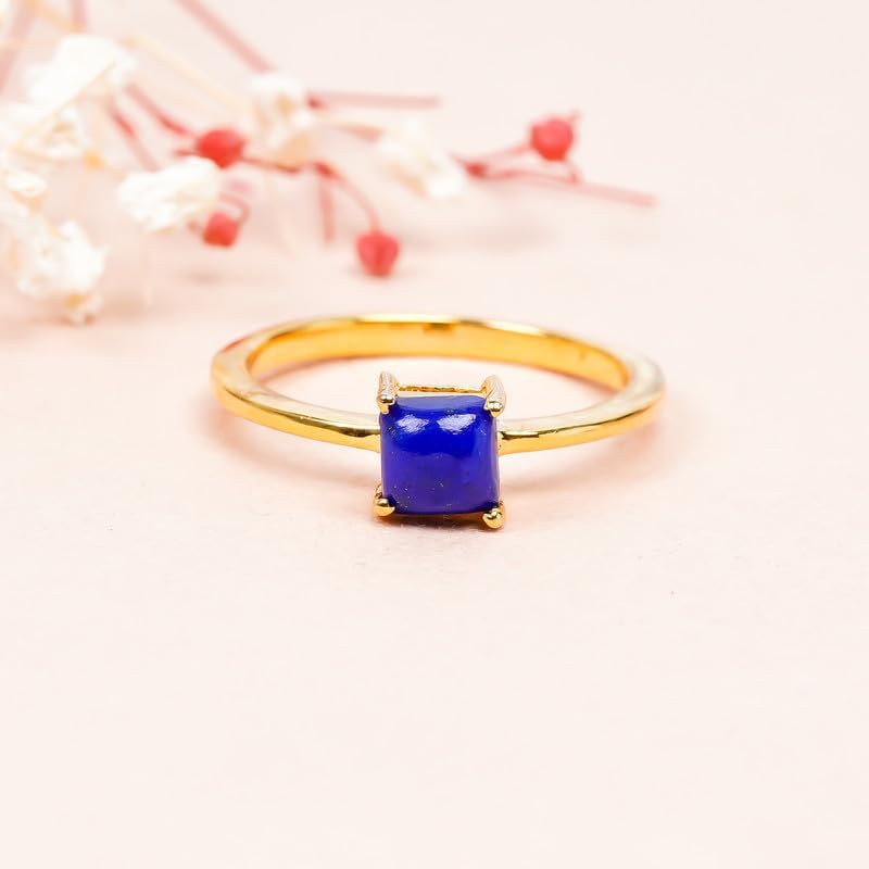 Bague d'anniversaire de mariage en argent et lapis-lazuli pour homme et femme - 5
