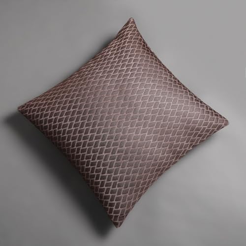Image of LA VERNE Luxury Premium Cloth Microfibre Blown Technology Filled Cushion Filler Pack of 5 (16 inchX16 inch) (Dark Brown)