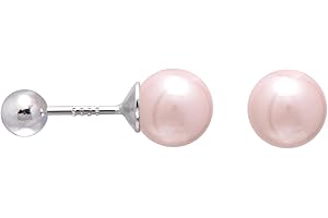 Lustrous 6mm Faux Pearl Stud Earrings in Sterling Silver with Secure Screw Backs