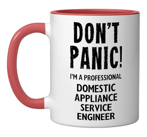 Domestic Appliance Service Engineer Ceramic Mug, Red/White