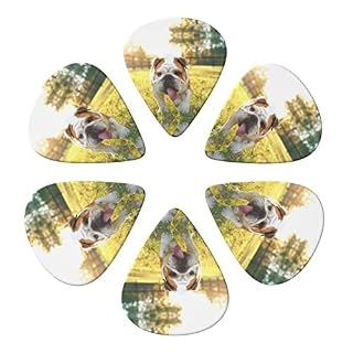 Cute Bulldog Puppy Lot de 6 médiators pour guitare acoustique, guitare électrique, basse, ukulélé – fin, moyen et épais. - Les Beatles, Paul McCartney, John Lennon, RIngo Starr, George Harrison Cute Bulldog Puppy Lot de 6 médiators pour guitare acoustique, guitare électrique, basse, ukulélé – fin, moyen et épais. – Image 4