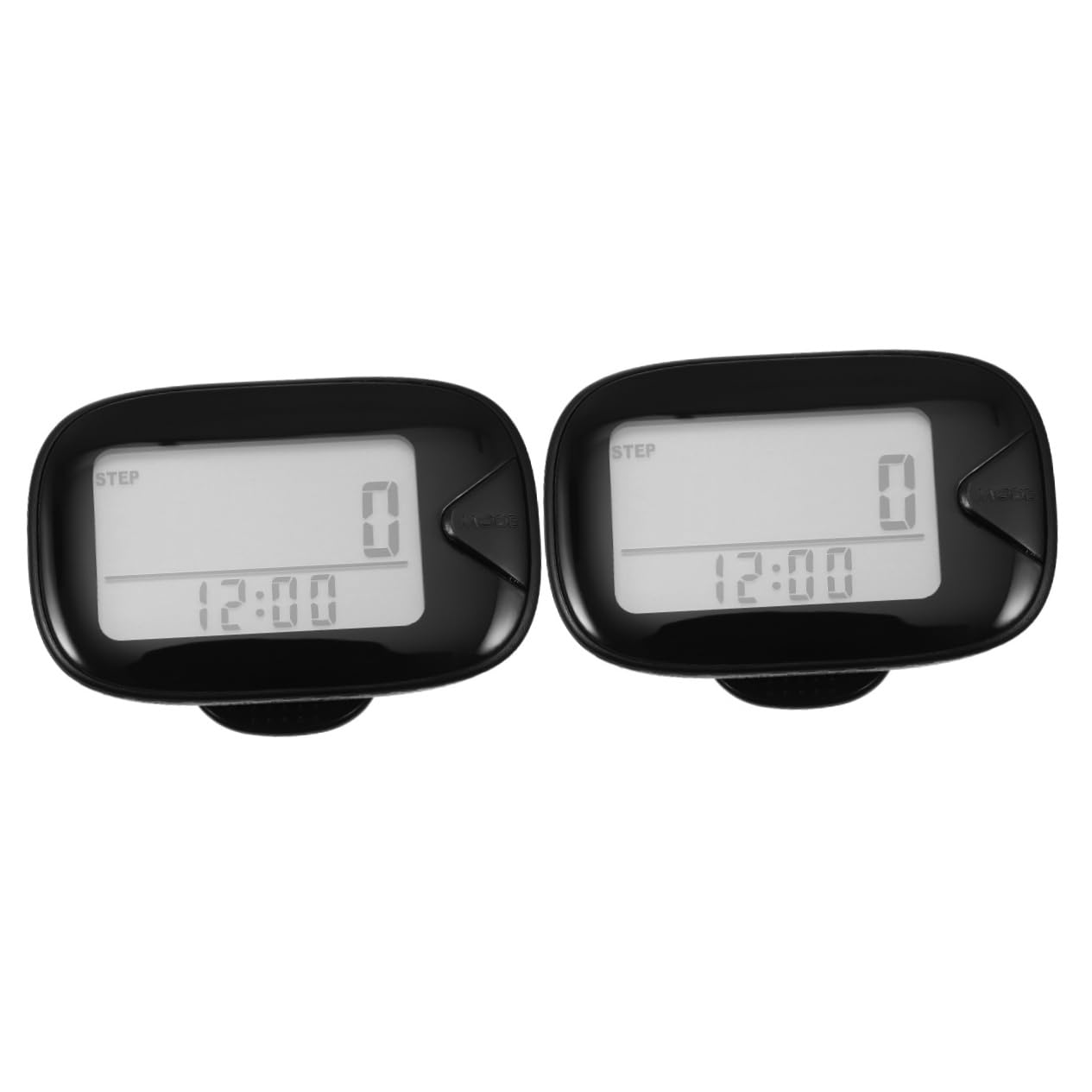 Abaodam 2 Sets Clip-on Pedometer for Walking Step Counter Ring Digital Mile Tracker Calorie Burners Running Pedometer Sports Accessory for Ages Large Screen Display
