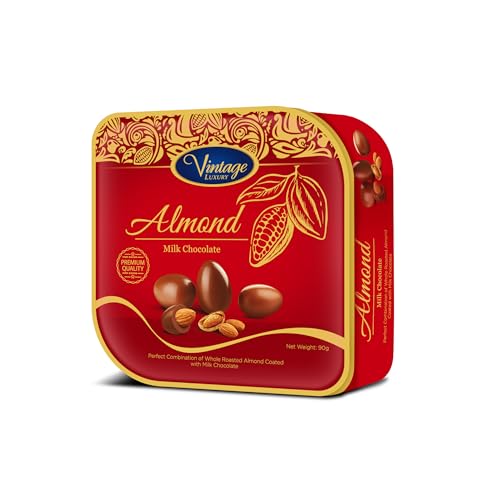 Image of Vintage Luxury Roasted Almond Coated with Milk Chocolate, 3.17 oz ℮ 90 g