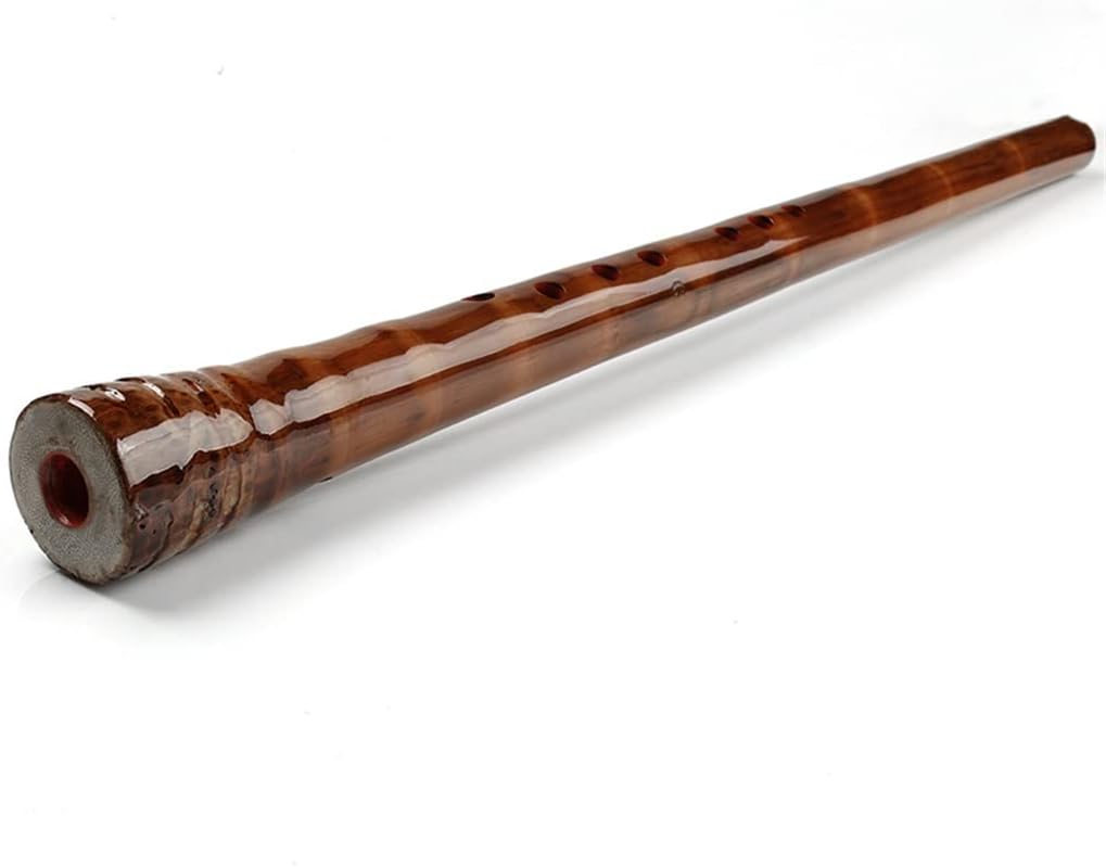 GF Key 8Holes Professional Brown Glossy Vertical Traditional Chinese Woodwind Musical Instruments