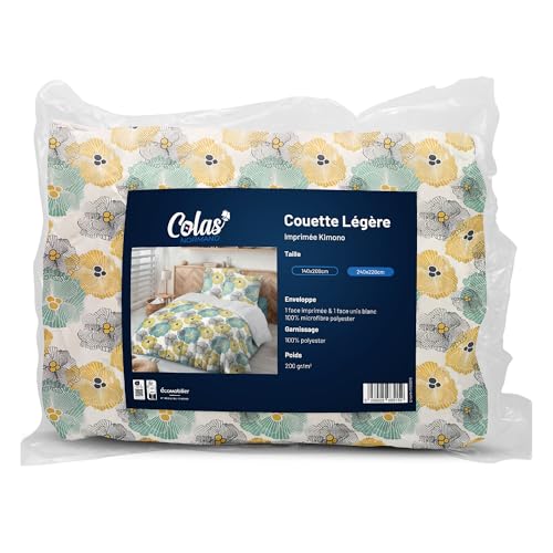 Edredón ligero de 240 x 220 cm estampado para noches frescas de primavera en camas de matrimonio 2