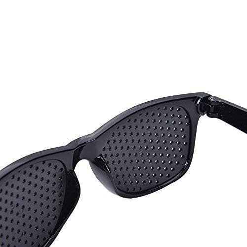 Cute critters Pinhole Glasses Uniisex Vision Care Anti-Myopia Eye Exercise Improver Glasses Eyesight Natural Stenopeic Anti-Fatigue Glasses(Black) - Image 7 thumbnail