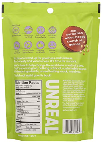 Unreal Gluten-Free, Vegan, Non-Gmo Dark Chocolate Crispy Peanut Butter Cups - 1 Bag #TOP2