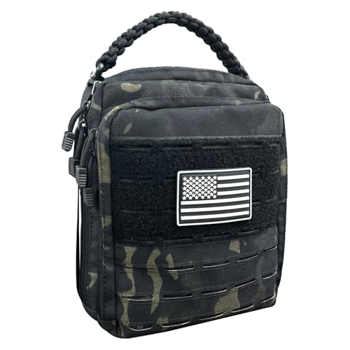 Tactical EDC Pouch, Dual Layer MOLLE Utility Bag for Versatile Storage