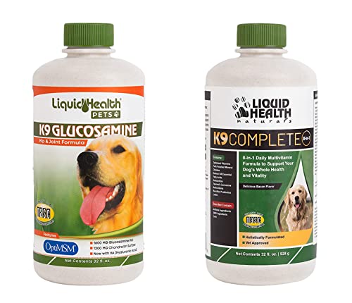 Liquidhealth 32 Oz K9 Dog Liquid Glucosamine And Multivitamin For Dogs & Puppies, Complete Formula Dog Snob, Chondroitin, Msm, Hyaluronic Acid, Canine Vitamins, Joint Health, Immune Support #TOP15