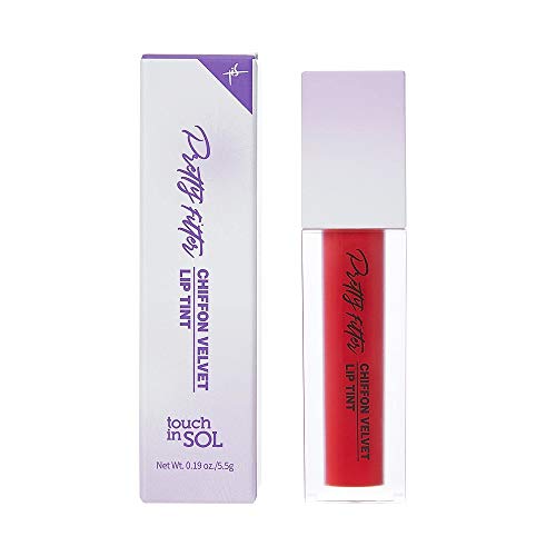 Touch In Sol Pretty Filter Chiffon Velvet Lip Tint, 7 Red Berry, 0.2 Ounce