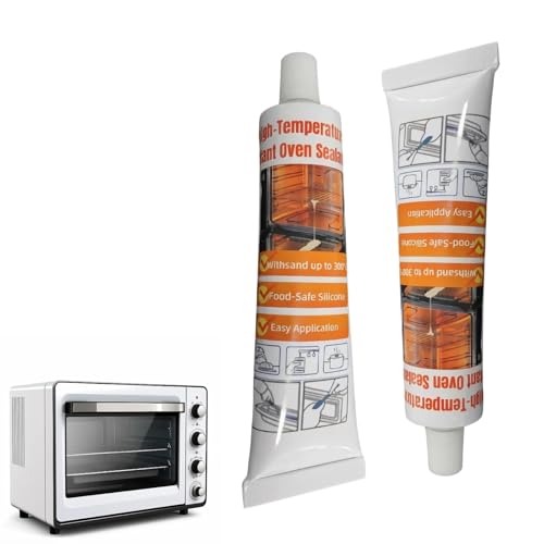 2Pcs Negro Pegamento Alta Temperatura,Silicona Alta Temperatura,Masilla Refractaria,Silicona Refractaria Para Barbacoa,Varios Tipos de Chimeneas,Cristal Hornos,Calderas,100 ml