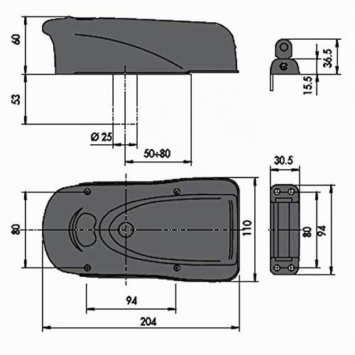 CISA ELETTRIKA EF12 Cerradura eléctrica puerta batiente automática, electrocerradura para puerta garaje batiente automática o peatonal, antivandálica.