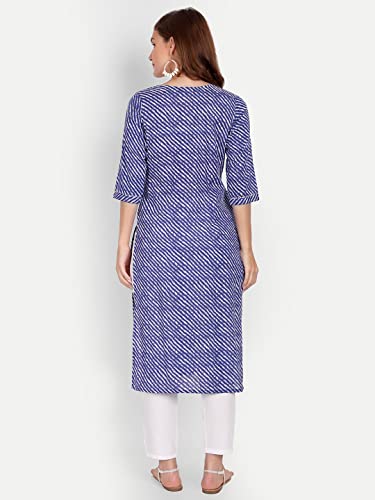 Image of Women's Cotton Printed Straight Kurti