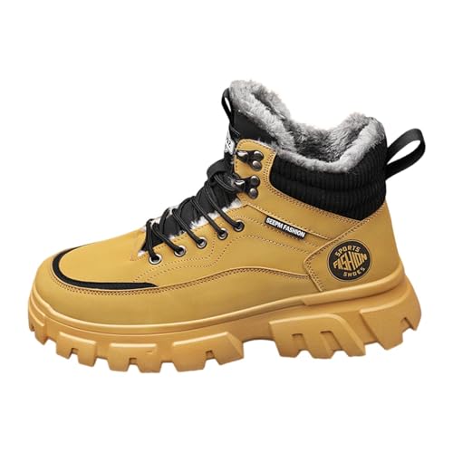 Bottes d'hiver homme contre le froid en polaire et lacets de sécurité