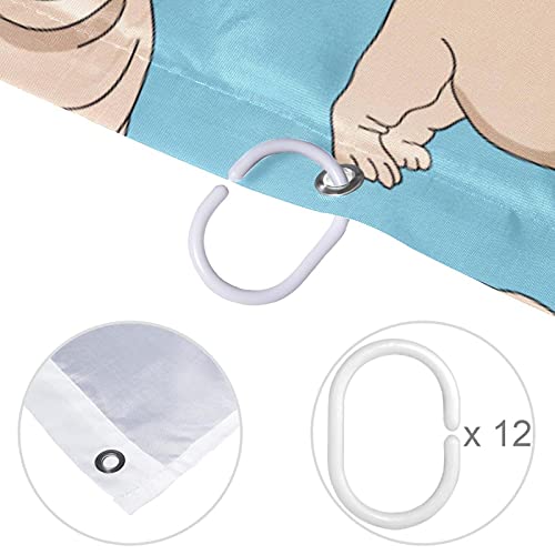 Rideau de douche carlin imperméable pour éviter les éclaboussures - 5