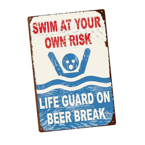 Kesoto Vintage Pool Warnschild Modell B