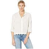 Novelty Bluse Gruppe Velvet by Graham & Spencer Damen Windsor Schiffli Shirt Button Down Hemd, gebrochenes weiß, X-Groß
