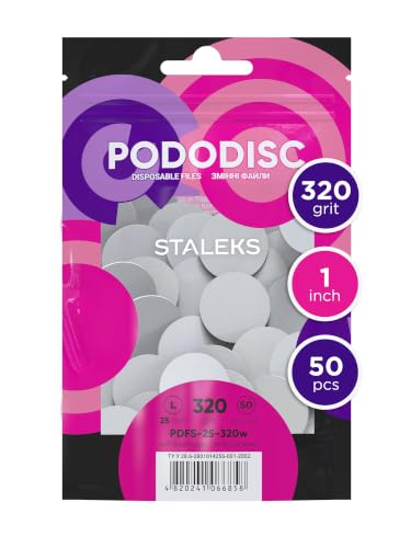 STALEKS PRO PODODISC Soft Adhesive Foot File Refills, 1 Inch, 320 Grit