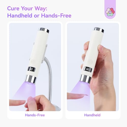 Image of Saviland UV Light for Gel Nails: Smart Sensor 10s Fast Flash Cure UV Nail Lamp with Magnetic Stand Holder 360 Coverage Flash Cure Light Nail Glue Nail Gems Nail Lamps for Gel Polish