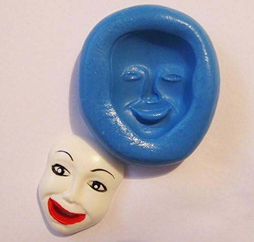 Face Flexible Food Grade Silicone Push Mold for Polymer Clay, Resin,wax,miniature Food,sweets,plaster