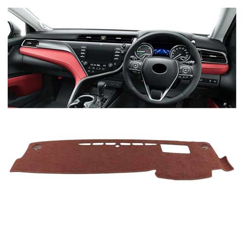 Cubierta salpicadero coche Toyota XV70 2018-2023 alfombrilla antideslizante marron RHD