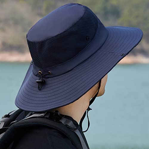 Hayonia Bucket Hats For Women/Men Safari Sun Beach Hat Uv Protection Unisex Fishing Hat Summer Fisherman's Caps Upf 50+ (Navy) #TOP2