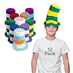 Funny Party Hats Stove Pipe Hats - Party Hats for Adults – Felt Top Hat – Bulk Assorted Color Group Costume Hats – 12 Pack