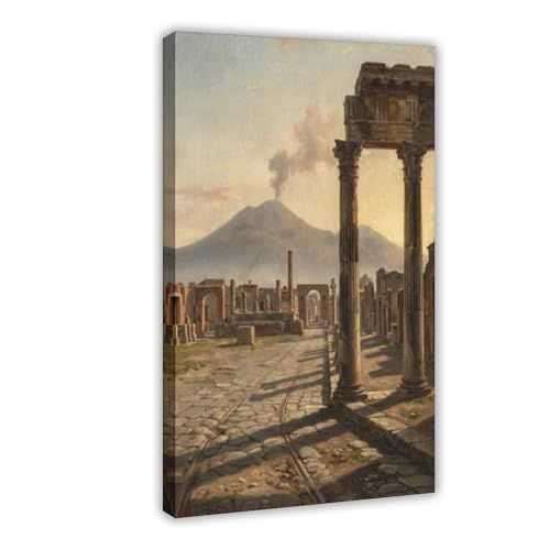 Tableau Pompéi Temple de Jupiter poster sur toile d'art pour déco de bureau 40x60cm