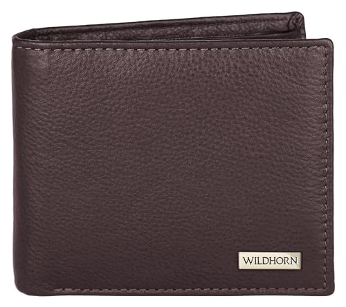 Image of WildHorn Rfid Protected Leather Wallet For Men, Dark Brown