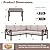 COMLAX FIELD Patio Furniture Set, 6 Pieces Outdoor Couch Sectional, L Shaped Patio Sofa, Metal Patio Couch Sectional with Side Table, Outdoor Seating Conversation Set, Beige