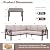 COMLAX FIELD Patio Furniture Set, 6 Pieces Outdoor Couch Sectional, L Shaped Patio Sofa, Metal Patio Couch Sectional with Side Table, Outdoor Seating Conversation Set, Beige