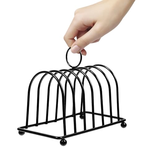 Soporte para tostadas de acero inoxidable para el desayuno en cocina, pack de 2 para encimera 6