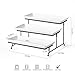 YHOSSEUN 3 Tier Serving Stand Tiered Tray Stand with 3 Porcelain Serving Platters Trays for Dessert Server Display Collapsible Sturdier Metal Rack 14 inch