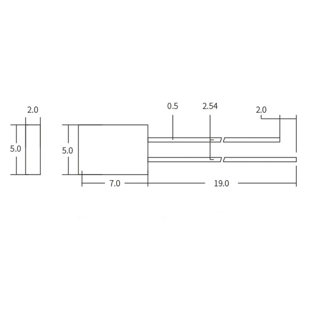 100x 2x5x7 Mm Rote LED-Dioden – Mattiert, 2V, 20mA – Für Breadboard & DIY-Schaltungen