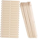 NUOBESTY 50stücke Holzstäbchen für Eis Bastelmaterial aus Naturholz Rohlinge zum...