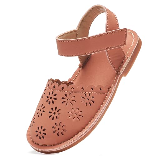 Image of Felix & Flora Toddler Girls Sandals Soft Rubber Princess Flat Shoes Flower Girl Shoes