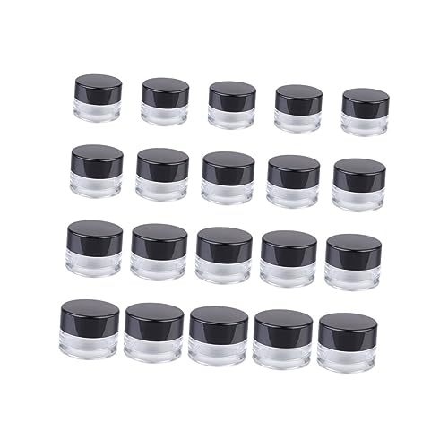 HAPINARY 20 Piezas frascos recargables frascos con tapas vasos con tapas y pajitas mini botellas exprimir botellas botella de máscara tarros de crema de maquillaje botella vacía