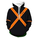 YUANTU Academia Hoodies Cosplay Costume Jacket Hoodies for Adult Unisex (US, Alpha, Medium, Regular, Regular, brown1)