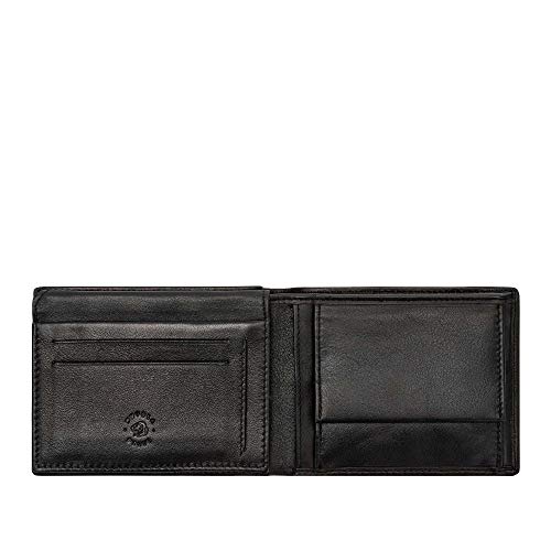 Portefeuille Bryant noir en cuir souple homme idéal pour les voyages et affaires