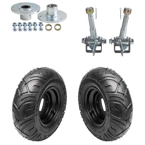 Yc Yier 2Pcs 13X5.00-6 Tire And Wheel Rim Assembly 13X5-6 Lawn Mower Tire 6&Quot; Go Kart Wheels Road Tire Tubeless &Amp; Front Steering Knuckle 3 Lug Hubs For Atv Quad Buggy 4 Wheeler Racing Cart Trike 9 4141mlriq+l. sl500 . ss300
