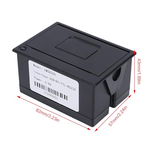 Image of Eujgoov Embedded Thermal Receipt Printer Module 58MM 5-9V USB TTL RS232 BT MCU Secondary Development Serial Port Printing Black