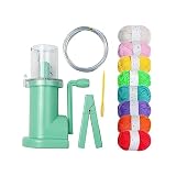 DYNWAVE Hand Knitting Machine Household Weaver Multicolor Yarn Knitting Tool Needle Thread Tools Set for DIY Crafts Sewing Crocheting, 8 Colors Yarn Set