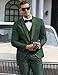 COOFANDY Mens Suit Shawl Lapel Tuxedo Wedding Prom Jacket Vest Trousers Bow Tie(Green, Medium)