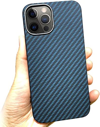 Coque iPhone 13 Pro Max antichoc en aramide bleu et étui ultra fin carbone