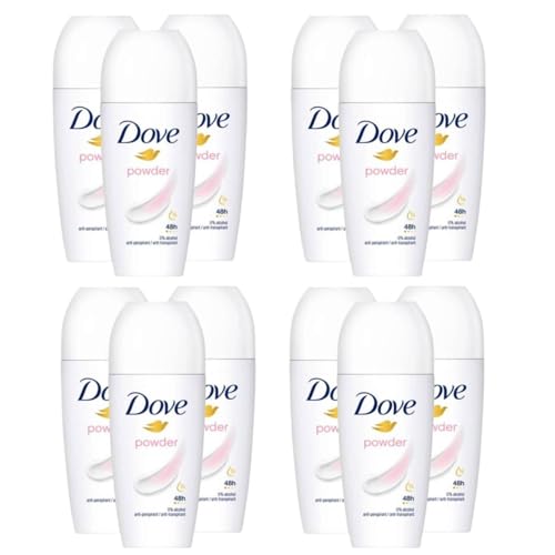 Dove Powder Deodorant Roll-On Antitranspirant 48H ohne Alkohol 50 ml (12)