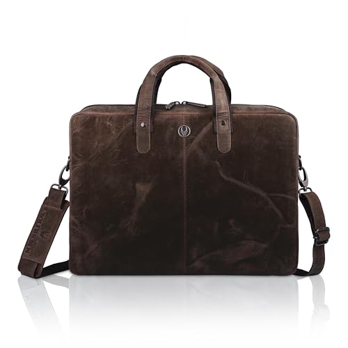 Image of WildHorn Leather Laptop Messenger Bag for Laptop /MacBook up to 15 inch| Padded Laptop Compartment |Office Bag I 365 Days Warranty