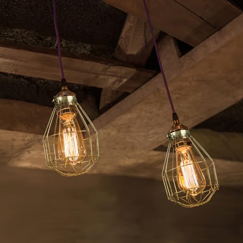 Image of 18pcs Metal Lamp Bulb Guard, Industrial Grade Adjustable, Lamp Holder, Vintage Light Cage Guard Lamp Covers, Open Style Lamp Guard for Floor Lamps,Pendant Light,Chandelie