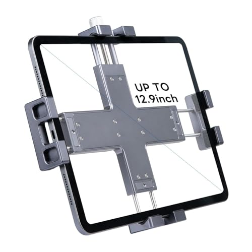 FANAUE PD-02ES Soporte Tablet Coche Compatible con RAM Mount B tamaño Brazo de Doble Enchufe, Rotación de 360° Soporte Salpicadero, Soporte Coche para 8,8-12,9 Tablets y Teléfonos