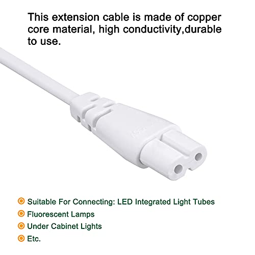 Cable conector macho a hembra para tubo LED T5 50cm pack 4 miniatura 5