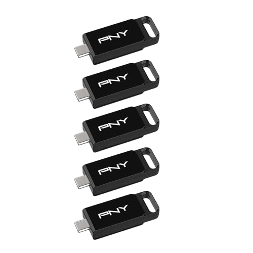 PNY Elite Type-C 64GB USB 3.2 Flash Drive (5-Pack)
